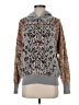 Easel Animal Print Gray Pullover Sweater Size S - photo 1