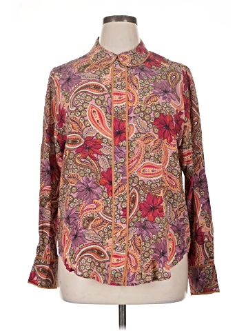 Johnny Was Long Sleeve Silk Top (view 1)
