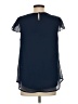 Unbranded 100% Polyester Blue Short Sleeve Blouse Size S (estimated) - photo 2