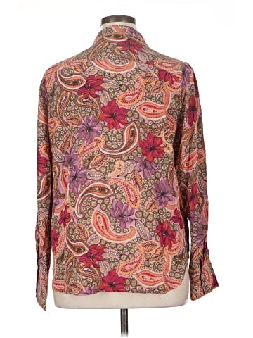 Johnny Was Long Sleeve Silk Top (view 2)