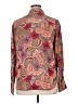 Johnny Was 100% Silk Paisley Brown Long Sleeve Silk Top Size XL - photo 2