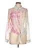 Dots Print Pink Long Sleeve Blouse Size L - photo 1
