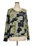 Simply Vera Vera Wang Floral Green Pullover Sweater Size XXL - photo 1