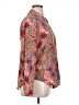 Johnny Was 100% Silk Paisley Brown Long Sleeve Silk Top Size XL - photo 4