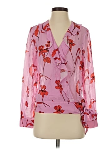 Parker Long Sleeve Silk Top (view 1)