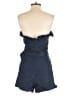 Alexis 100% Linen Solid Blue Romper Size S - photo 2