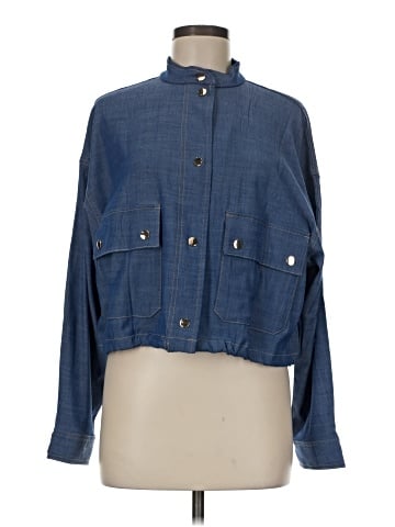 Zara 3/4 Sleeve Button-Down Shirt (view 1)