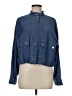 Zara Blue 3/4 Sleeve Button-Down Shirt Size M - photo 1