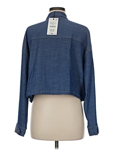 Zara 3/4 Sleeve Button-Down Shirt (view 2)