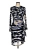 DKNY Graphic Silver Cocktail Dress Size 6 (petite) - photo 1