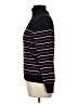 Madison Grey Stripes Black Turtleneck Sweater Size L - photo 5