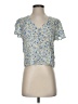 Gap 100% Rayon Blue Short Sleeve Blouse Size S - photo 1