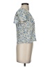 Gap 100% Rayon Blue Short Sleeve Blouse Size S - photo 4