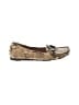 Stuart Weitzman Animal Print Gold Flats Size 7 1/2 - photo 1