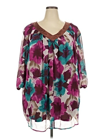 Maggie Barnes 3/4 Sleeve Blouse (view 1)