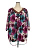 Maggie Barnes 100% Polyester Purple 3/4 Sleeve Blouse Size 5X - photo 1