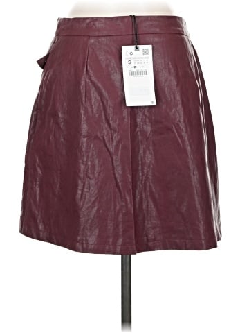 Zara Faux Leather Skirt (view 2)