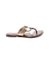 Bernardo 100% Leather Gold Flip Flops Size 7 1/2 - photo 1