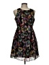 MM Couture 100% Polyester Print Black Cocktail Dress Size L - photo 1