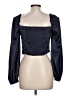 Shein Blue Long Sleeve Blouse Size L - photo 2