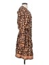 Faherty 100% Viscose Print Brown Casual Dress Size S - photo 4