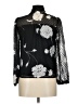Monteau 100% Polyester Black Long Sleeve Blouse Size M - photo 2