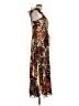 Siena 100% Polyester Tropical Brown Cocktail Dress Size 10 - photo 4