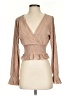 Leith 100% Polyester Tan Long Sleeve Blouse Size S - photo 1