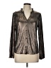Shein Metallic Silver Long Sleeve Blouse Size L - photo 1