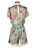 Row A 100% Polyester Floral Teal Romper Size M - photo 2