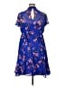Torrid 100% Polyester Paisley Blue Casual Dress Size 1X Plus (1) - photo 2