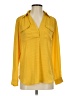 Ann Taylor 100% Polyester Color Block Yellow Long Sleeve Blouse Size XS - photo 1