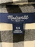 Madewell 100% Viscose Checkered-gingham Black Short Sleeve Blouse Size XS - photo 7