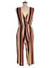 AUW Stripes Brown Jumpsuit Size M - photo 2