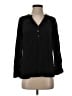 Lilly Pulitzer 100% Silk Black Long Sleeve Silk Top Size XS - photo 1