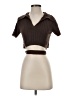 Unbranded 100% Acrylic Brown Short Sleeve Turtleneck Size P (petite) - photo 1