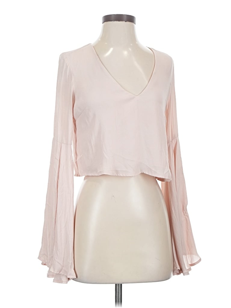 Pre-owned Forever 21 Long Sleeve Blouse In Pink