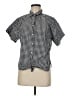 Uniqlo Checkered-gingham Black Short Sleeve Button-Down Shirt Size M - photo 1