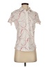 AUR Hearts Ivory Short Sleeve Blouse Size S (estimated) - photo 1