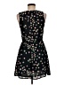 oasis 100% Polyester Floral Black Casual Dress Size 8 - photo 2