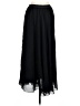 WD.NY 100% Polyester Solid Black Formal Skirt Size L - photo 1
