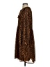 Time and Tru 100% Polyester Animal Print Brown Casual Dress Size S - photo 5