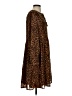 Time and Tru 100% Polyester Animal Print Brown Casual Dress Size S - photo 4