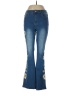 Bamboo Floral Blue Jeans Size 11 - photo 1