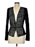 Rebecca Taylor Animal Print Black Blazer Size 8 - photo 1