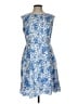 Boden 100% Cotton Print Blue Cocktail Dress Size 10 (petite) - photo 1