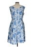 Boden 100% Cotton Print Blue Cocktail Dress Size 10 (petite) - photo 2