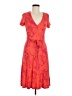 Lands' End Paisley Orange Casual Dress Size 6 - photo 1