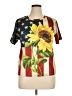 Unbranded 100% Polyester Floral Gold Short Sleeve T-Shirt Size XL - photo 1
