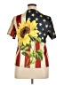 Unbranded 100% Polyester Floral Gold Short Sleeve T-Shirt Size XL - photo 2